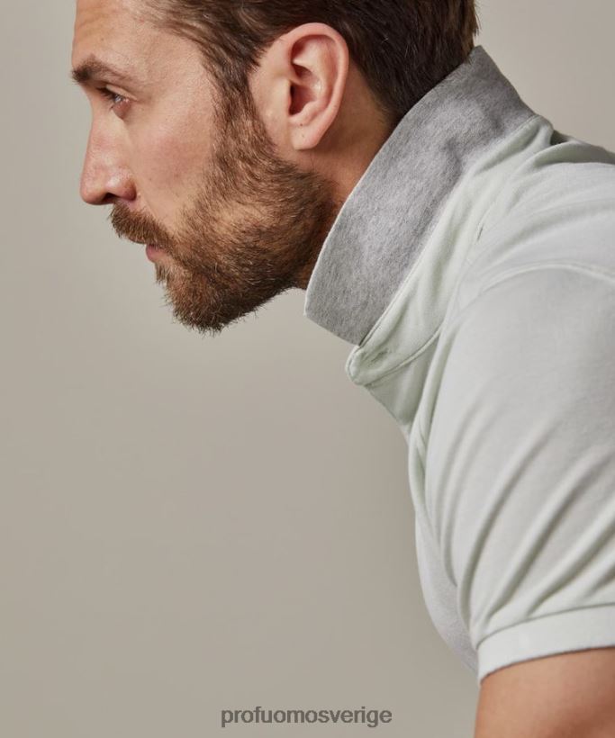 Kläder se Profuomo män stretch polo mynta N8XR4203