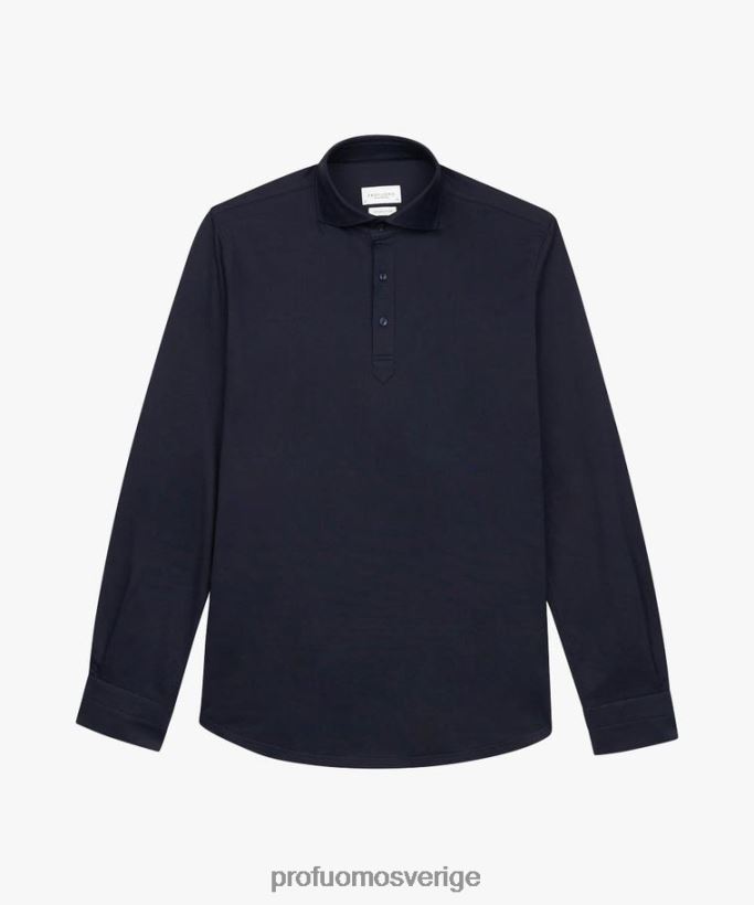 Kläder se Profuomo män japansk stickad pikétröja Marin N8XR47