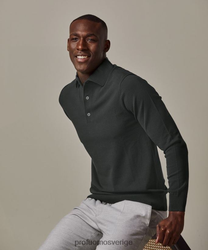 Kläder se Profuomo män lyxig polo i ett stycke grön N8XR4180