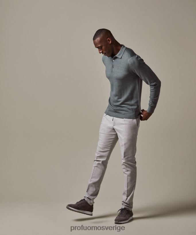 Kläder se Profuomo män merinosyra-färgämne polo grön N8XR4179