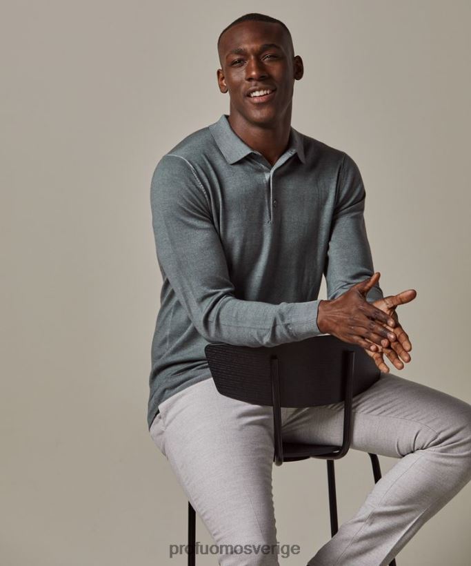 Kläder se Profuomo män merinosyra-färgämne polo grön N8XR4179