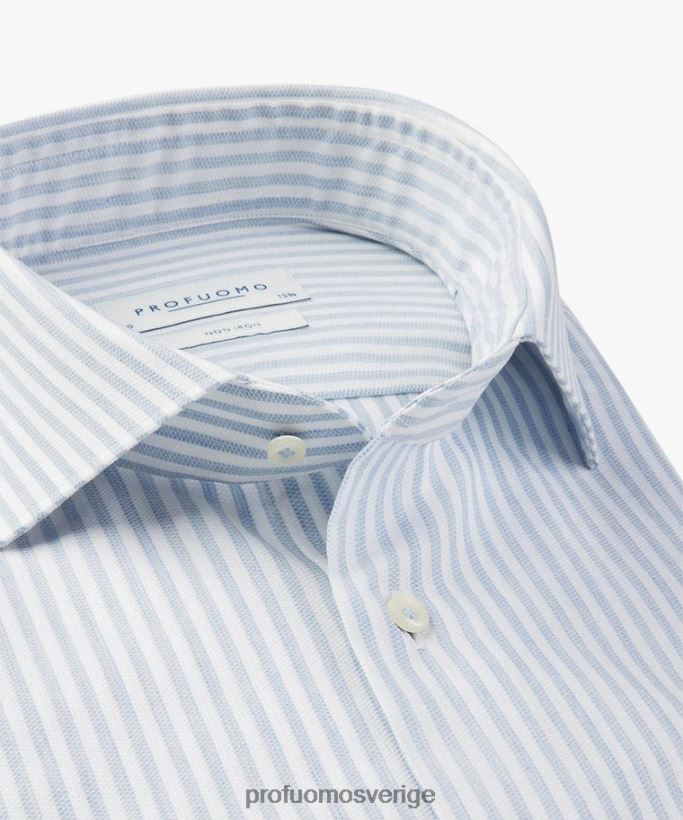 Kläder se Profuomo män dobby oxford skjorta blå N8XR434