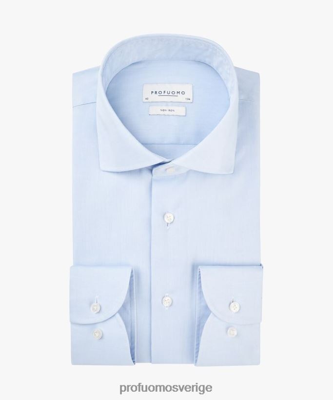 Kläder se Profuomo män fin twillskjorta blå N8XR4131