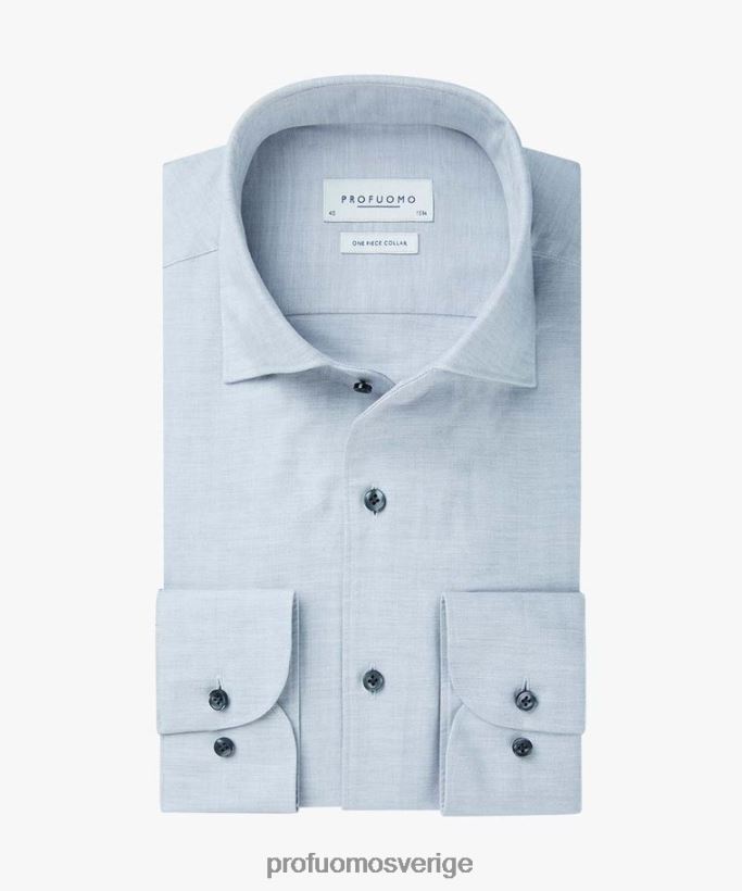 Kläder se Profuomo män fiskbensskjorta i ett stycke grå N8XR4788