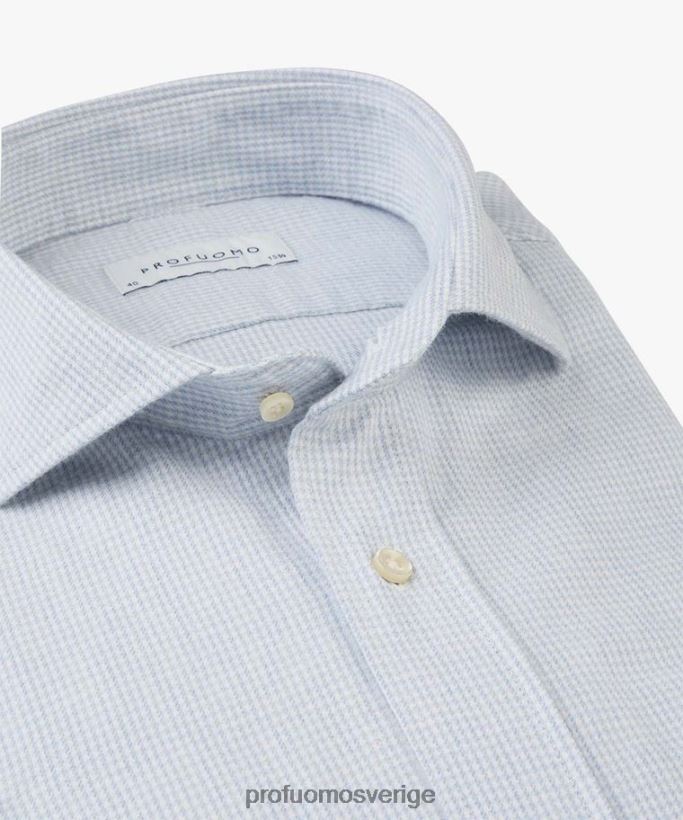 Kläder se Profuomo män flanellskjorta blå N8XR4149