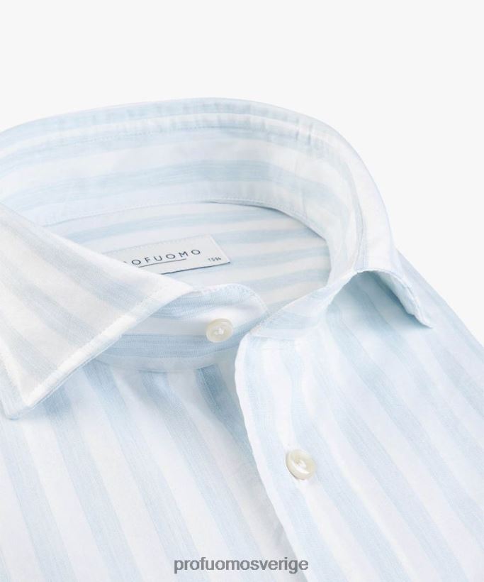 Kläder se Profuomo män melerad randig skjorta blå N8XR473