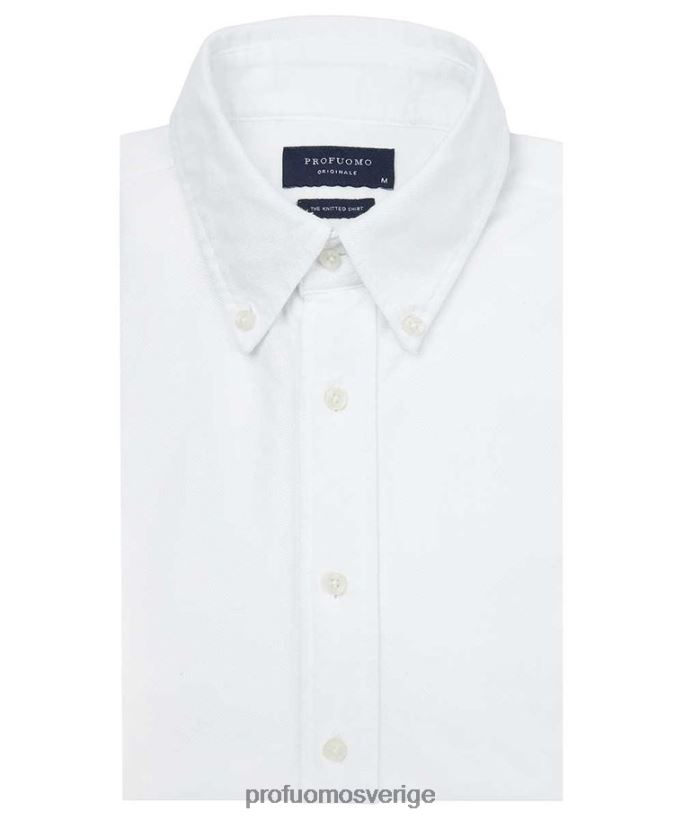 Kläder se Profuomo män plaggfärgad skjorta vit N8XR438