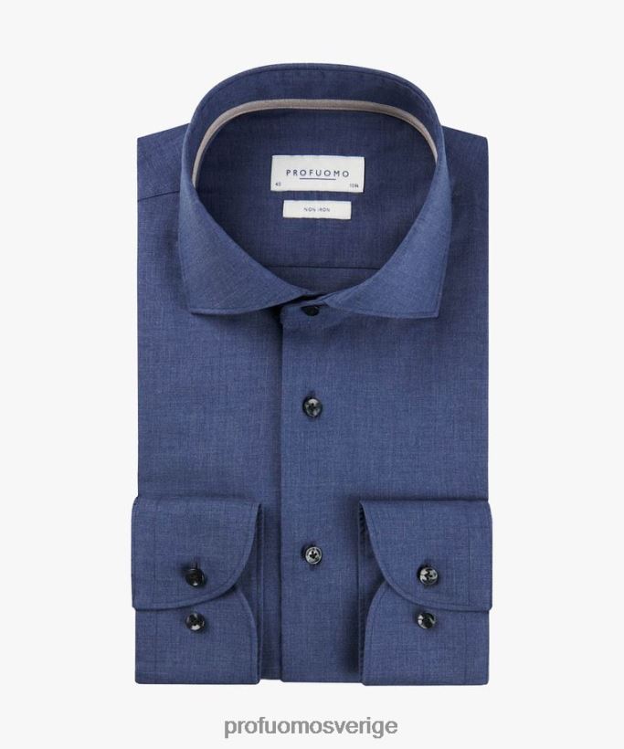 Kläder se Profuomo män poplin skjorta Marin N8XR452