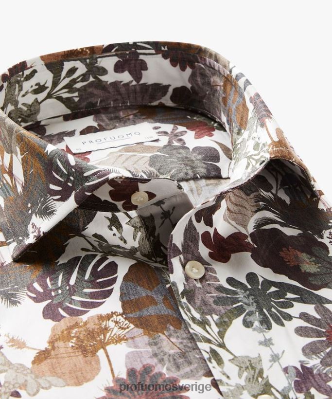 Kläder se Profuomo män skjorta med blommönster vit N8XR476
