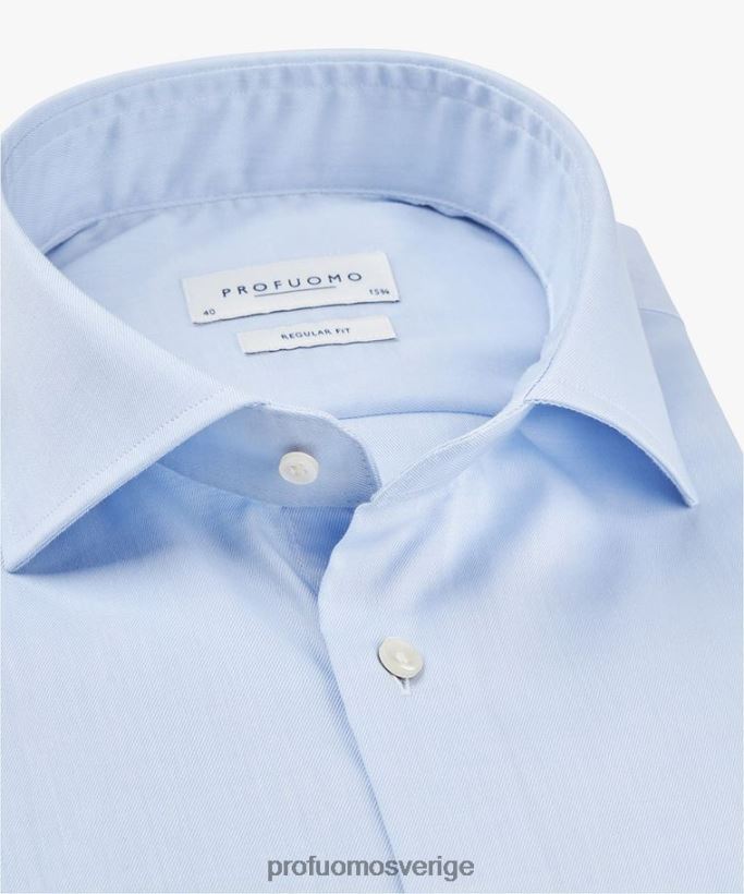 Kläder se Profuomo män skjorta med normal passform blå N8XR499