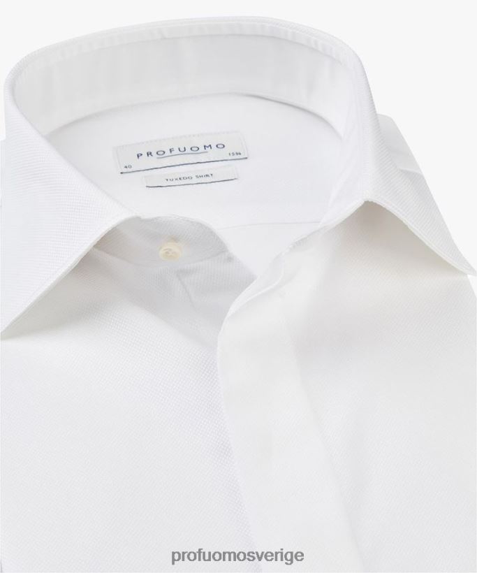 Kläder se Profuomo män smokingskjorta vit N8XR4138