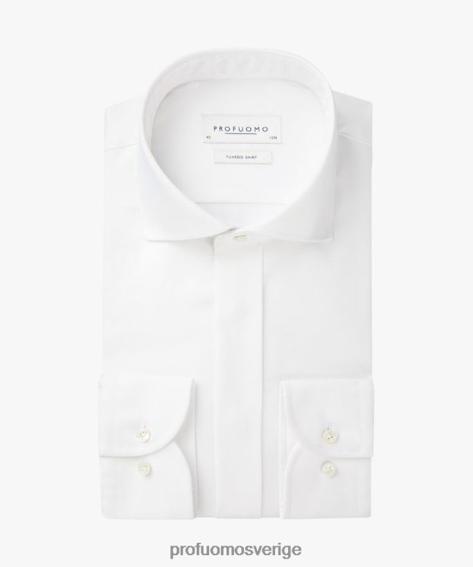 Kläder se Profuomo män smokingskjorta vit N8XR492