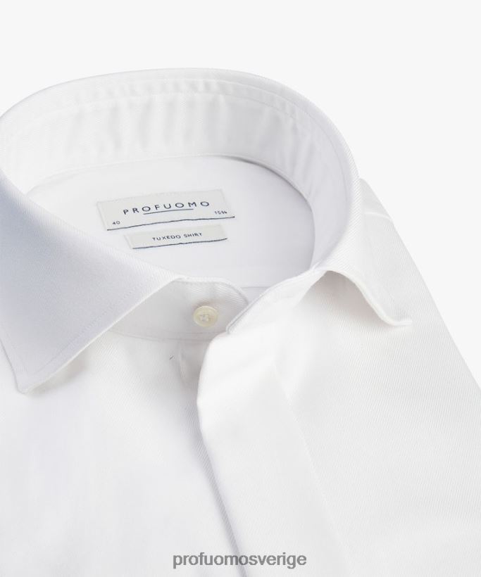 Kläder se Profuomo män smokingskjorta vit N8XR492