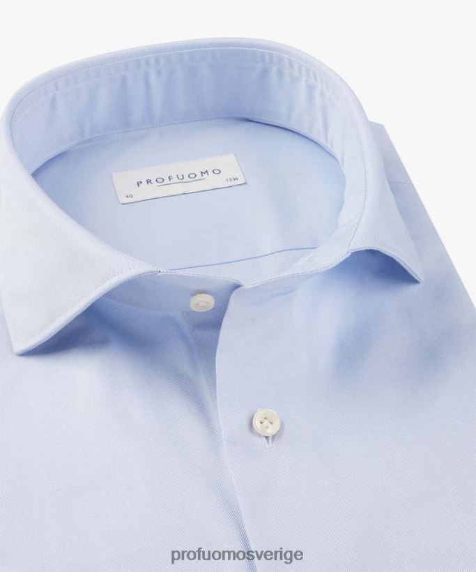 Kläder se Profuomo män supima skjorta blå N8XR4136