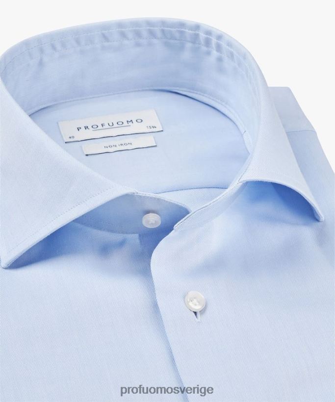 Kläder se Profuomo män twill skjorta extra ls blå N8XR4101