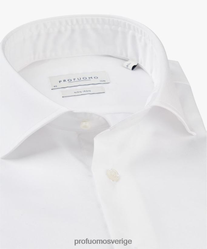 Kläder se Profuomo män twill skjorta extra ls vit N8XR4100