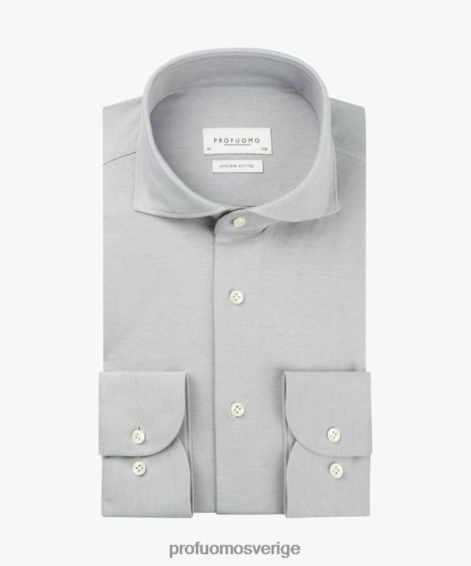 Kläder se Profuomo män japansk stickad skjorta grön N8XR42