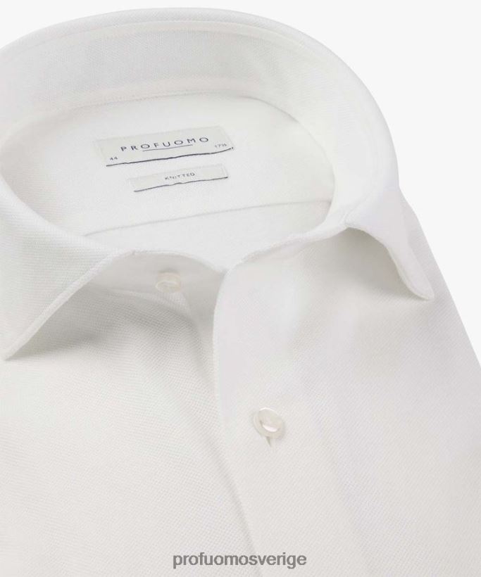 Kläder se Profuomo män stickad skjorta vit N8XR497