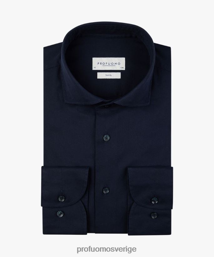 Kläder se Profuomo män reseskjortan svart N8XR4162