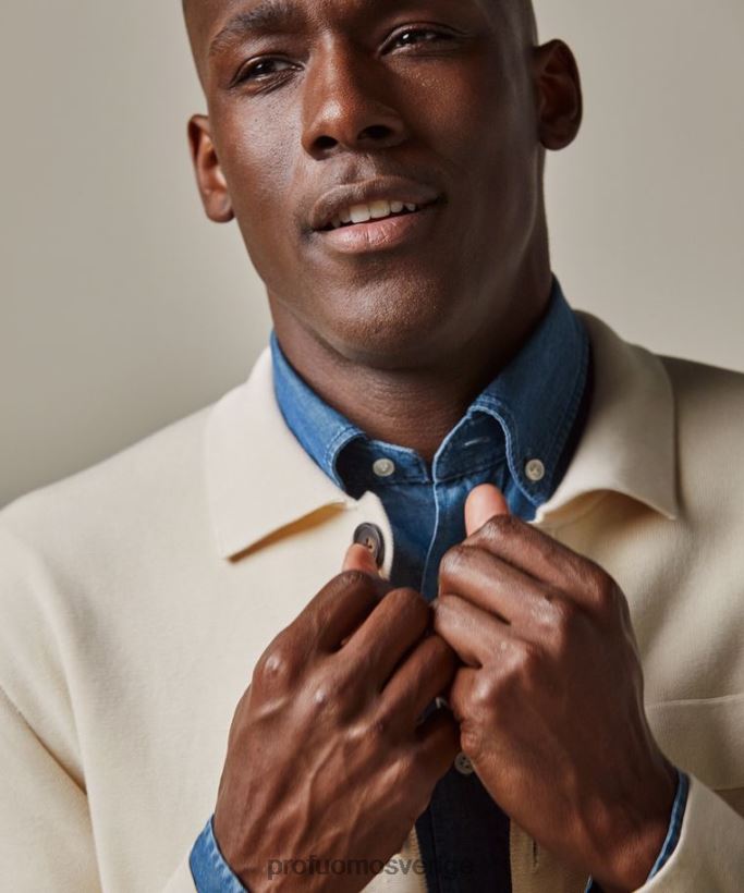 Kläder se Profuomo män lyxig kofta off-white N8XR4274