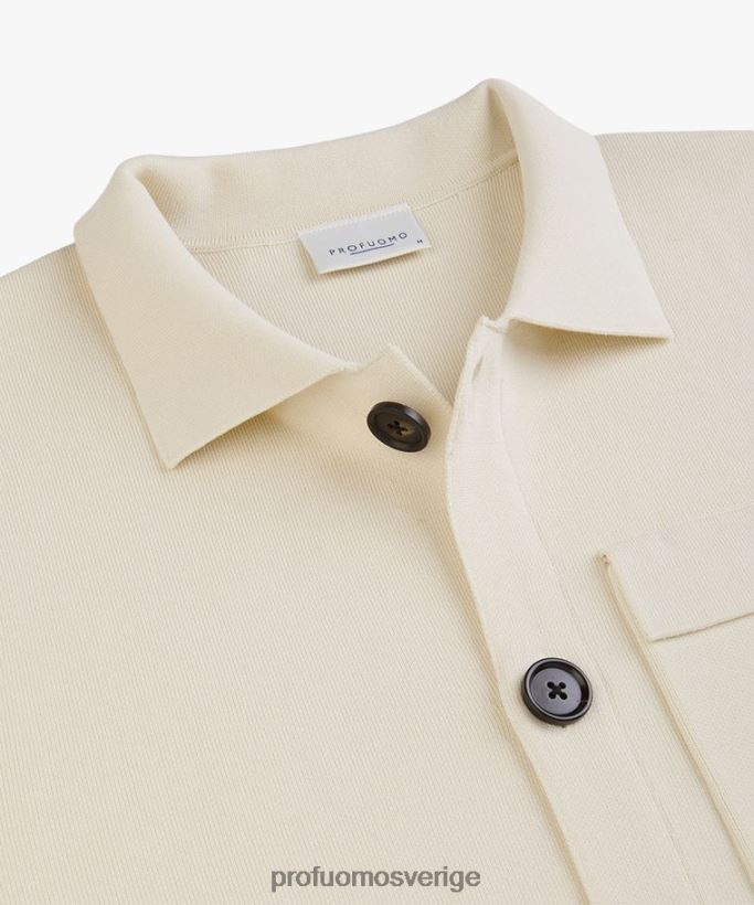 Kläder se Profuomo män lyxig kofta off-white N8XR4274