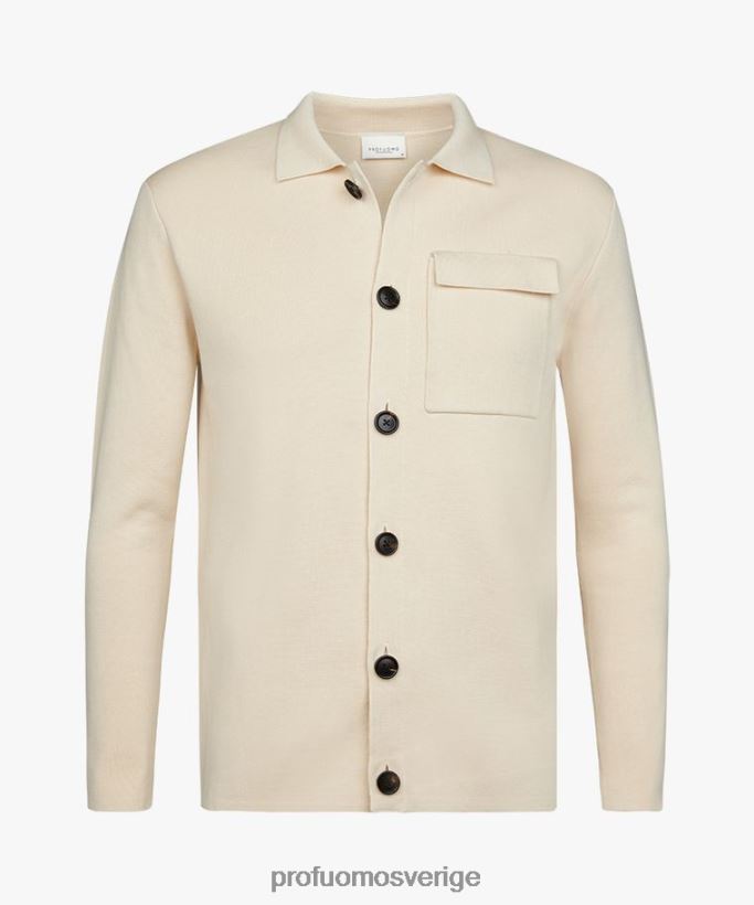 Kläder se Profuomo män lyxig kofta off-white N8XR4274