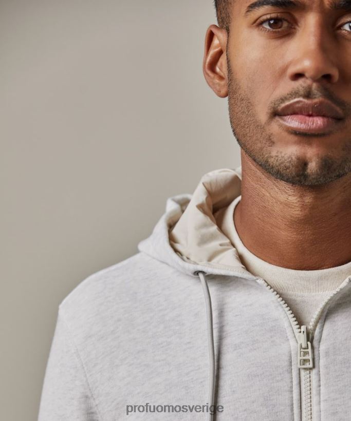 Kläder se Profuomo män vändbar kofta med hel dragkedja grå N8XR4225