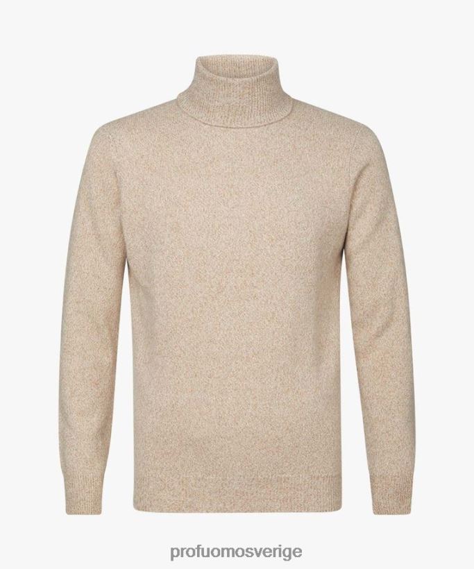 Kläder se Profuomo män ull turtleneck beige N8XR4285