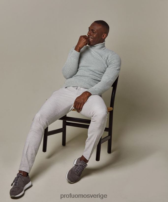 Kläder se Profuomo män ull turtleneck grön N8XR4287