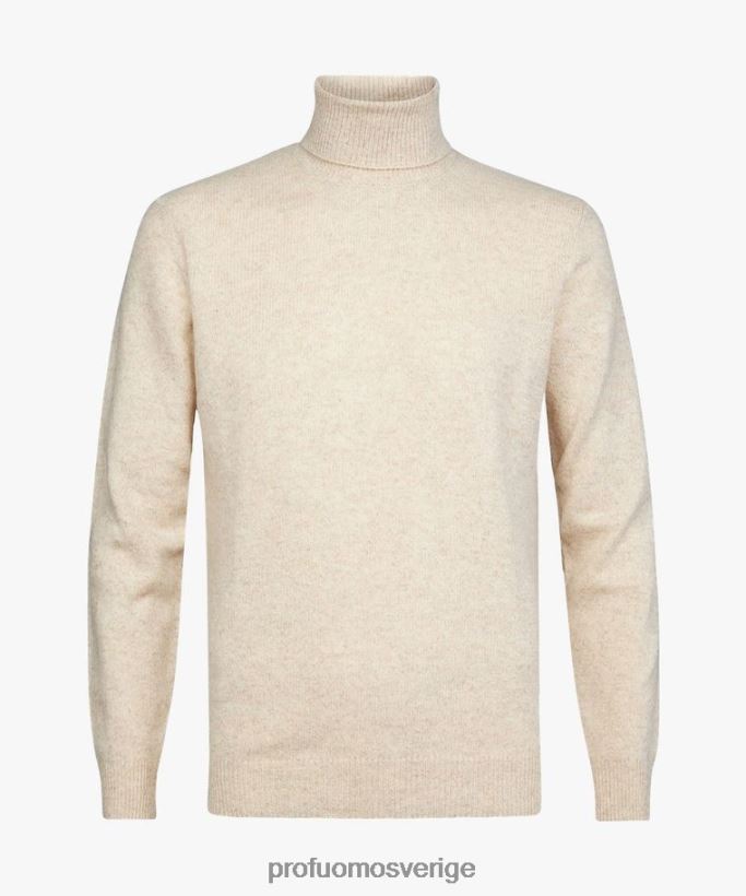 Kläder se Profuomo män ull turtleneck off-white N8XR4288