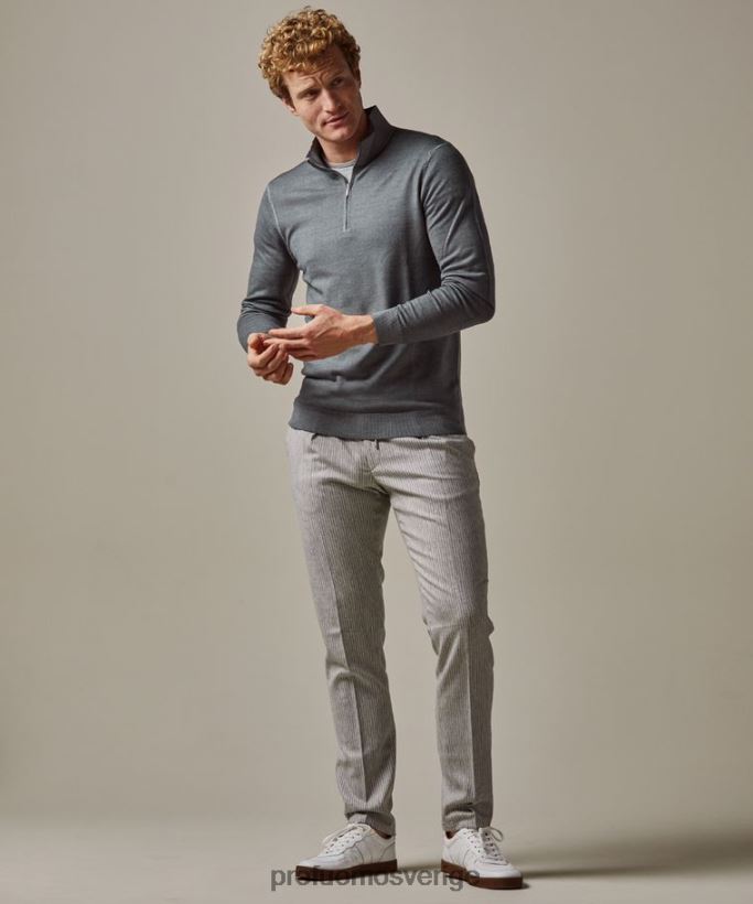 Kläder se Profuomo män merinosyrafärgad halv blixtlås grön N8XR4264