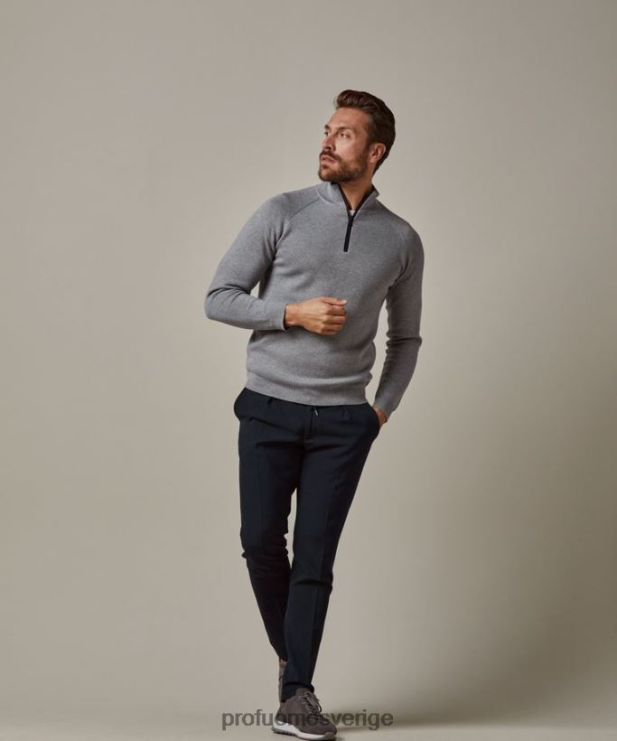 Kläder se Profuomo män teknisk halv dragkedja grå N8XR4242