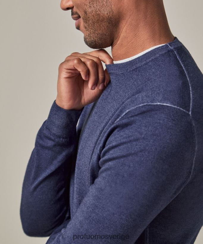 Kläder se Profuomo män crewneck Marin N8XR4241