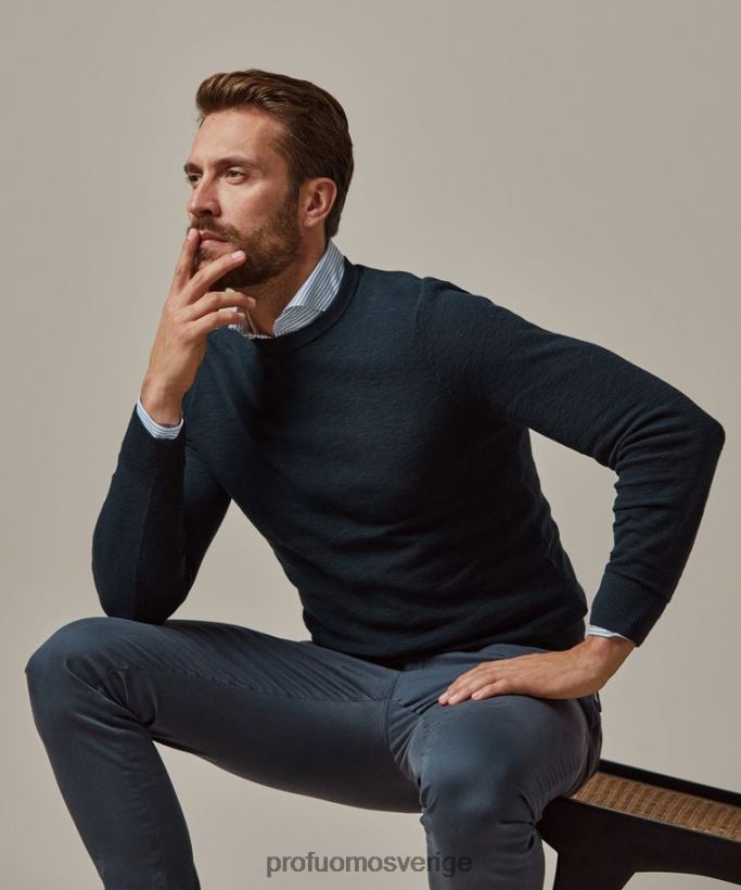 Kläder se Profuomo män crewneck Marin N8XR4308