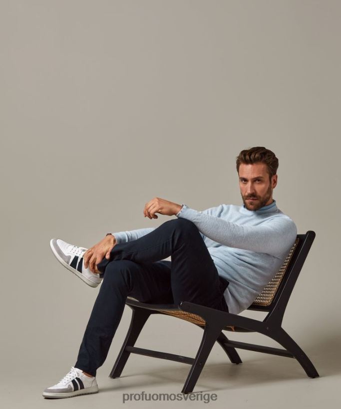 Kläder se Profuomo män crewneck blå N8XR4239