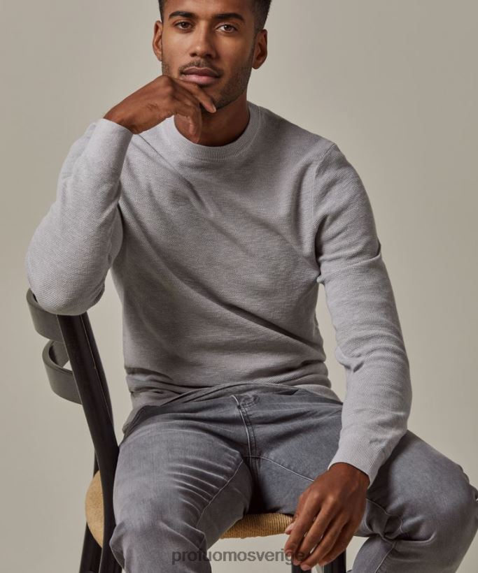 Kläder se Profuomo män crewneck grå N8XR4240