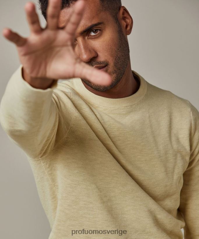 Kläder se Profuomo män crewneck gul N8XR4234