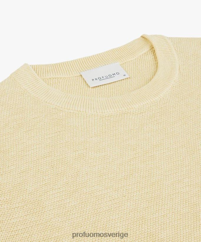 Kläder se Profuomo män crewneck gul N8XR4234