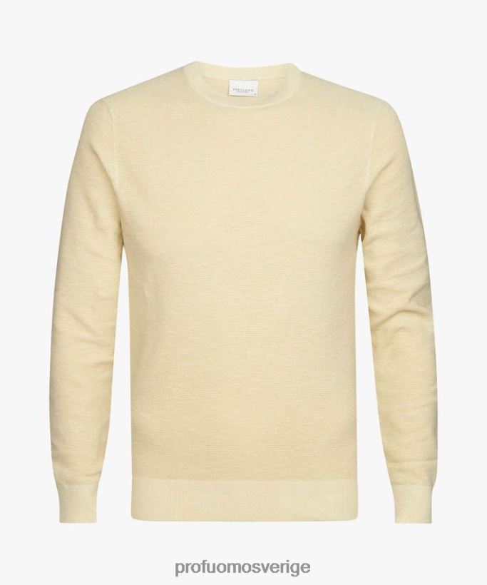 Kläder se Profuomo män crewneck gul N8XR4234
