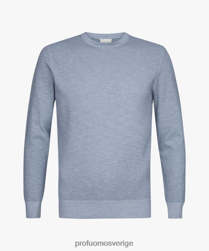 Kläder se Profuomo män crewneck ljusblå N8XR4306