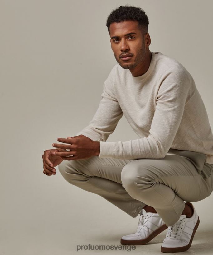 Kläder se Profuomo män crewneck off-white N8XR4307