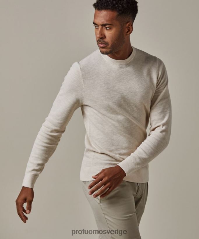 Kläder se Profuomo män crewneck off-white N8XR4307