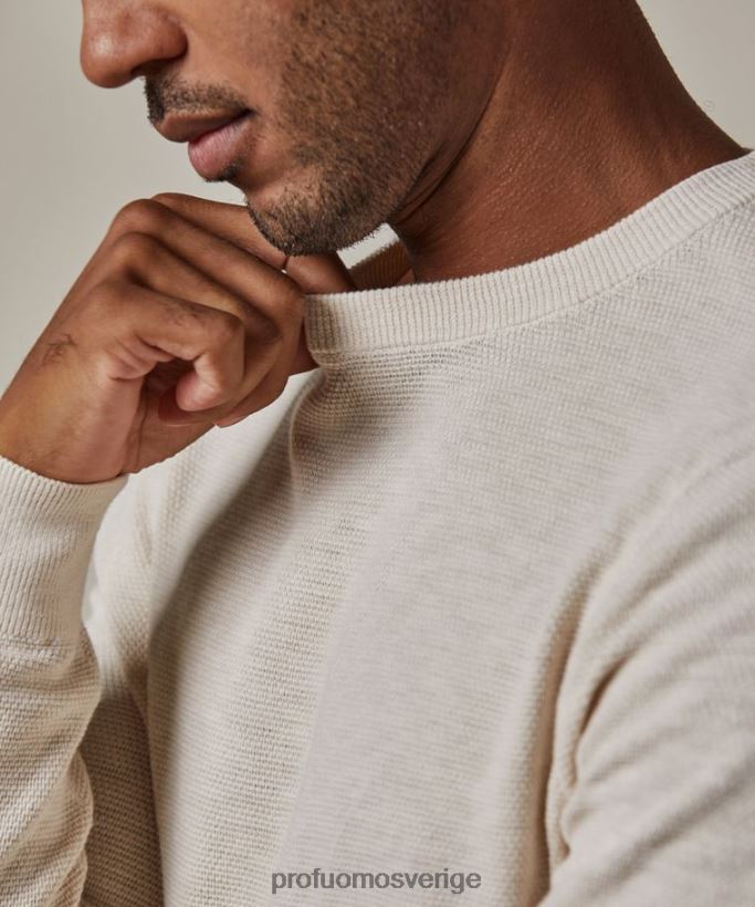 Kläder se Profuomo män crewneck off-white N8XR4307