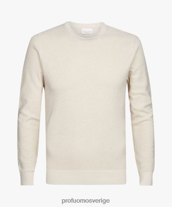 Kläder se Profuomo män crewneck off-white N8XR4307