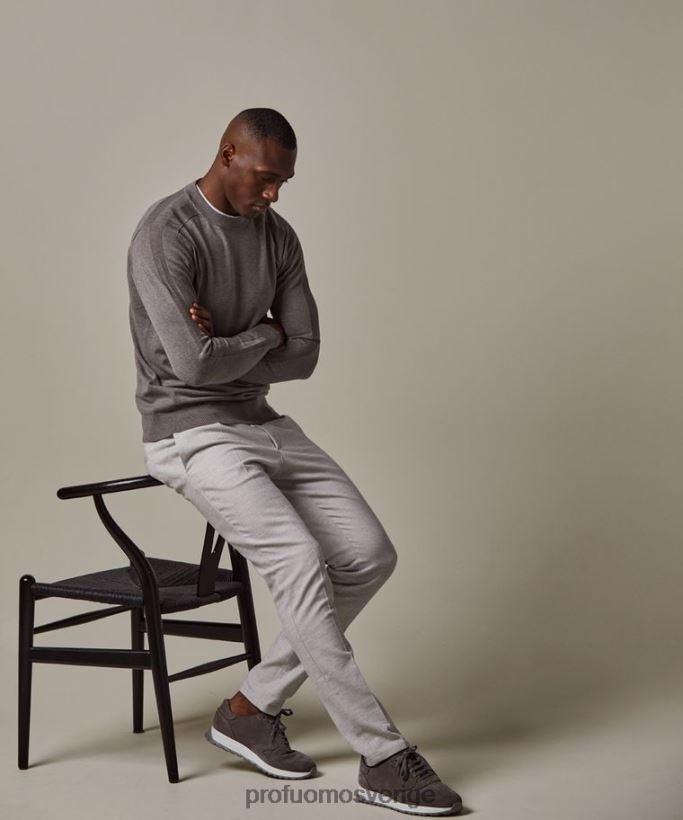 Kläder se Profuomo män lyxig crewneck brun N8XR4269