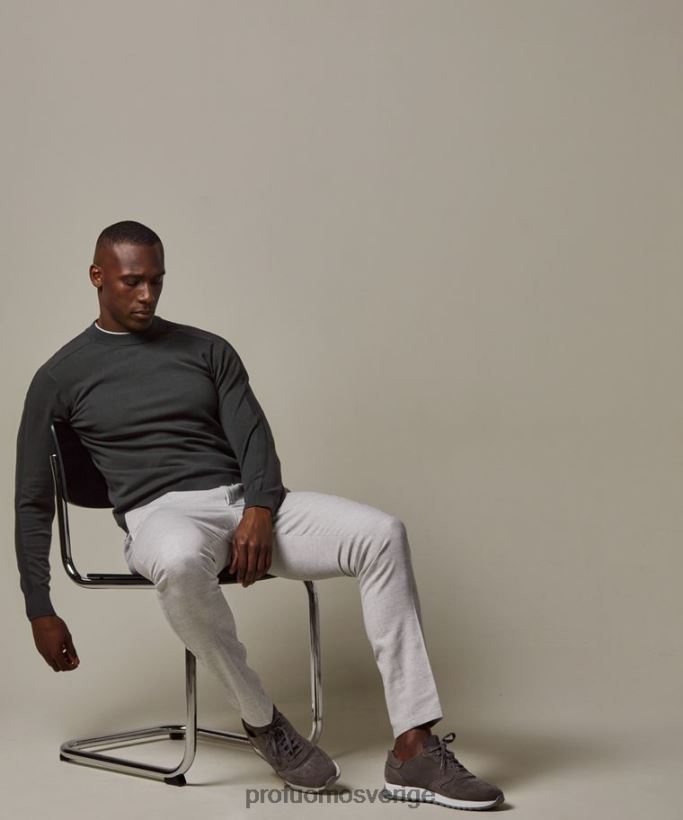 Kläder se Profuomo män lyxig crewneck grön N8XR4266