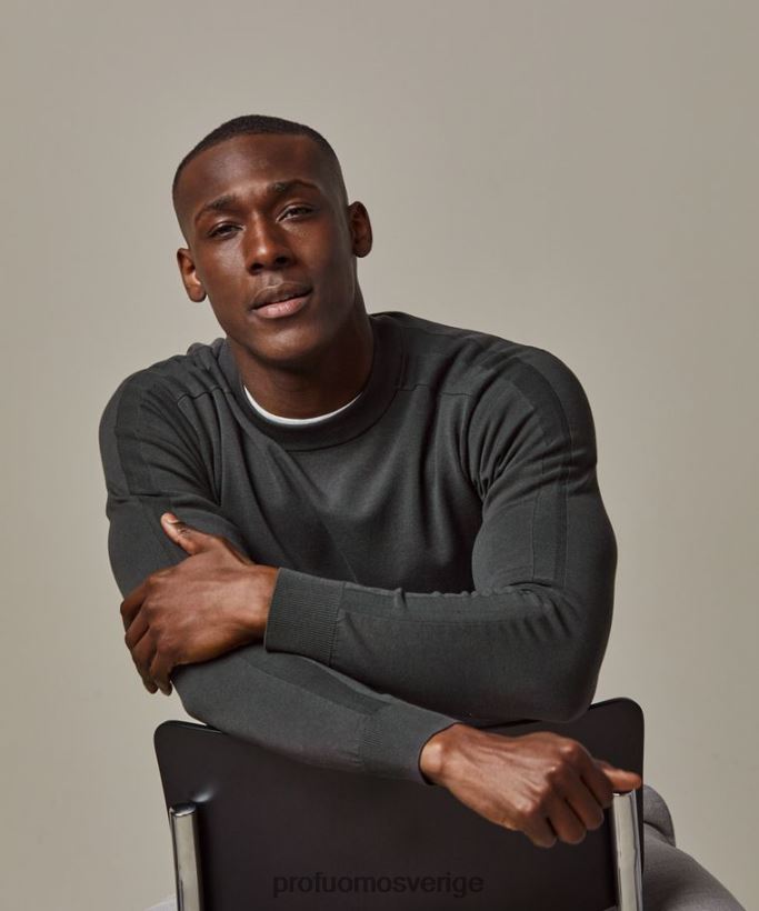 Kläder se Profuomo män lyxig crewneck grön N8XR4266