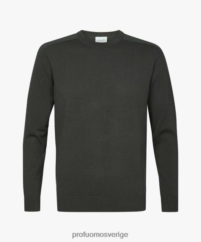 Kläder se Profuomo män lyxig crewneck grön N8XR4266