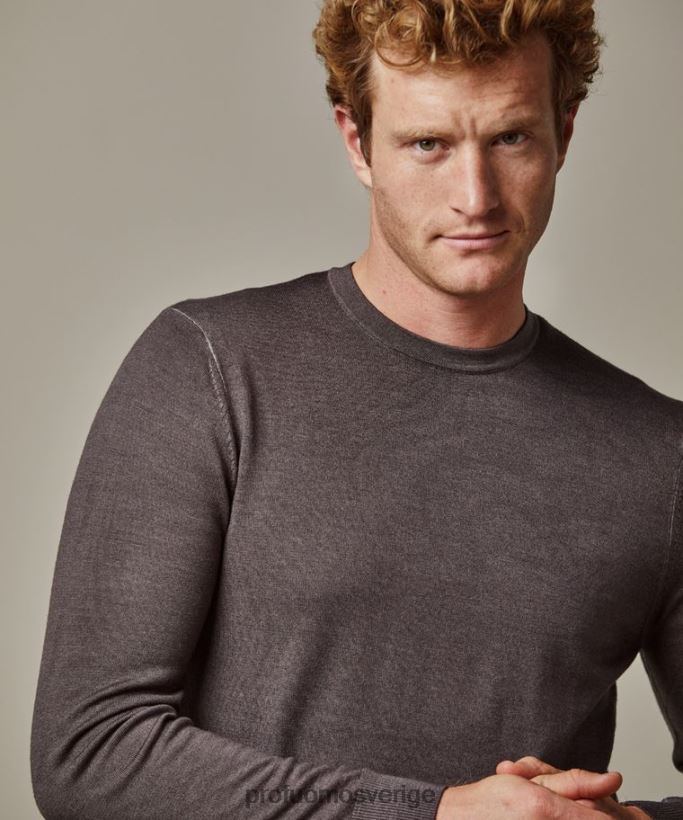 Kläder se Profuomo män merinosyrafärgad crewneck brun N8XR4259