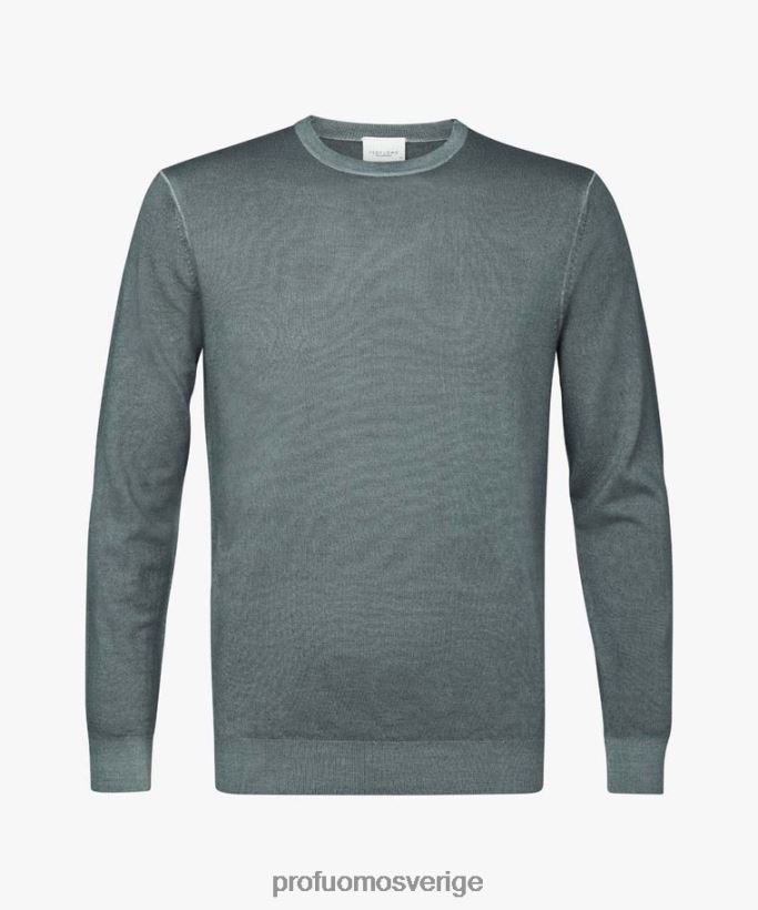 Kläder se Profuomo män merinosyrafärgad crewneck grön N8XR4261